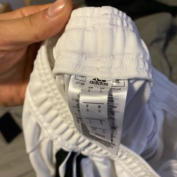 White Mens Adidas track pants - Picture 3 of 3